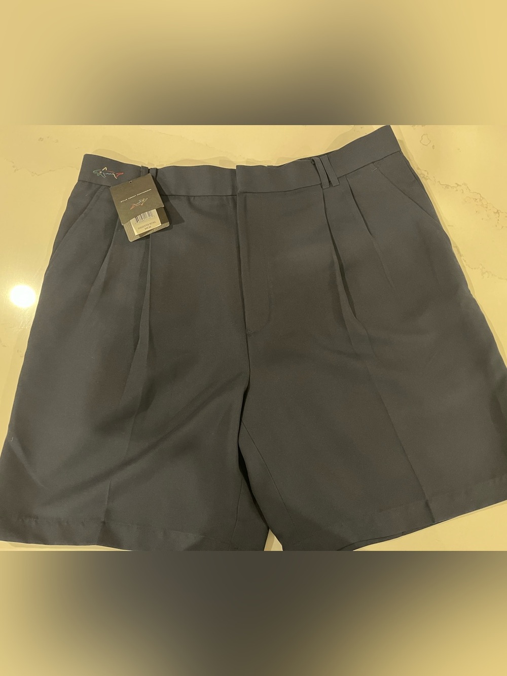 Greg Norman Collection Men's Flat Front Shorts - Navy Size 36 NWT 🦈⛳️